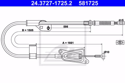 Рычаги / Тросы / Тяги ATE для NISSAN ALMERA II Hatchback (N16) 1.5