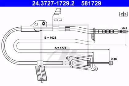 Рычаги / Тросы / Тяги ATE для NISSAN PRIMERA Hatchback (P12) 1.6