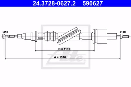 Система управления сцеплением ATE для FORD TRANSIT Фургон (E_ _) 2.5 DI (EAL, EAS)