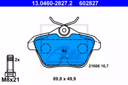 Тормозные колодки ATE для ALFA ROMEO 164 (164_) 3.0 24V Q4 (164.K1M, 164.K1C)
