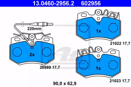 Тормозные колодки ATE для PEUGEOT 205 I (741A/C) 1.7 Diesel
