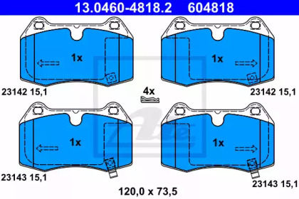 Дисковой тормозной механизм ATE для NISSAN 350 Z купе (Z33) 3.5