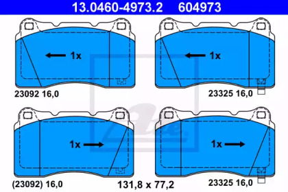 Дисковой тормозной механизм ATE для SUBARU IMPREZA седан (GD) 2.0 WRX STi AWD (GDB)
