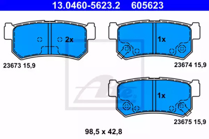 Дисковой тормозной механизм ATE для DAEWOO REXTON (GAB_) 2.9 TD