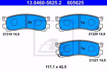Дисковой тормозной механизм ATE для MAZDA 929 III (HC) 2.2 i