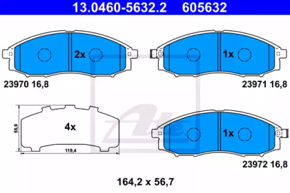 Запчасти для ТО ATE для NISSAN NAVARA (D22_) 2.5 D 4x4