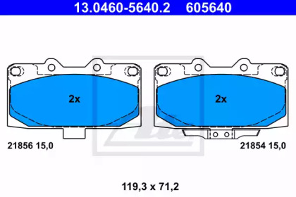 Запчасти для ТО ATE для SUBARU IMPREZA седан (GD) 2.0 WRX Turbo AWD