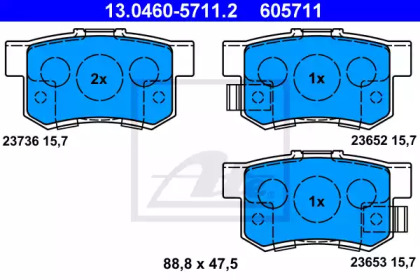 Дисковой тормозной механизм ATE для HONDA LEGEND II (KA) 3.2 i 24V (KA7)