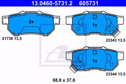 Дополнительные работы ATE для HONDA CIVIC VI седан (EJ, EK) 1.6 VTi (EK4)