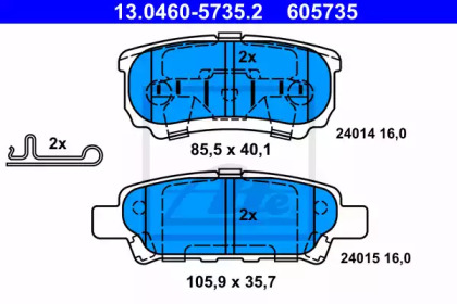 Запчасти для ТО ATE для JEEP COMPASS (MK49) 2.4 4x4