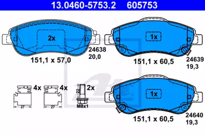 Запчасти для ТО ATE для HONDA CR-V IV (RM_) 2.0 AWD (RE5)