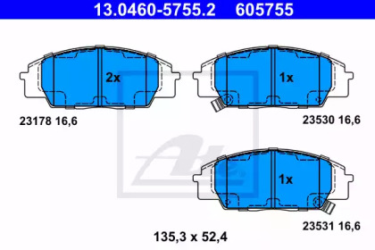 Дополнительные работы ATE для HONDA CIVIC VII Hatchback (EU, EP, EV) 2.0 Type-R