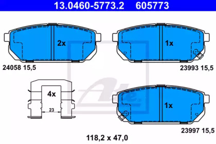 Дополнительные работы ATE для KIA SORENTO I (JC) 2.5 CRDi