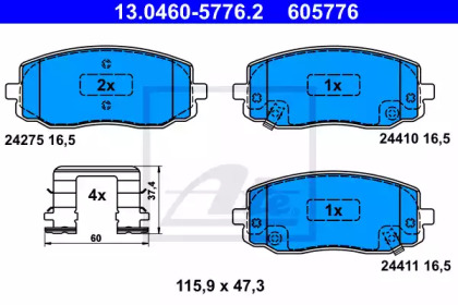 Запчасти для ТО ATE для KIA PICANTO (BA) 1.1 CRDi