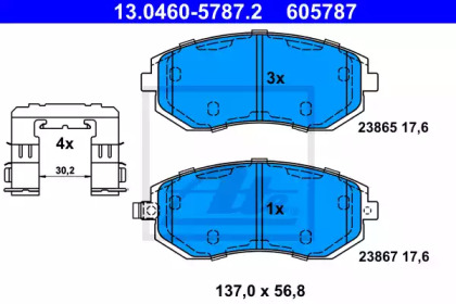 Дополнительные работы ATE для SUBARU IMPREZA седан (GD) 2.0 i AWD