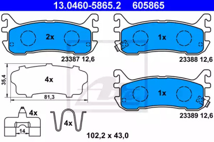 Запчасти для ТО ATE для MAZDA MX-5 I (NA) 1.8