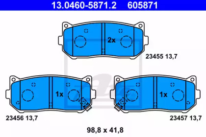 Дисковой тормозной механизм ATE для KIA SHUMA (FB) 1.8 i 16V