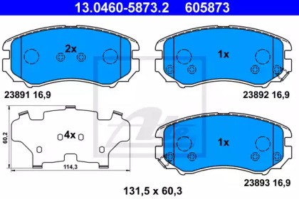 Запчасти для ТО ATE для KIA SOUL (AM) 1.6