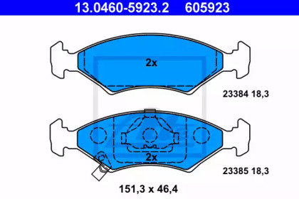 Дисковой тормозной механизм ATE для KIA SHUMA (FB) 1.8 i 16V