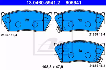 Тормозные колодки ATE для NISSAN SUNNY III Liftback (N14) 1.6 i