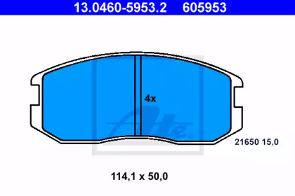 Тормозные колодки ATE для MITSUBISHI LANCER V (CB_A, CD_A, CE_A) 1.3 (CB1A)