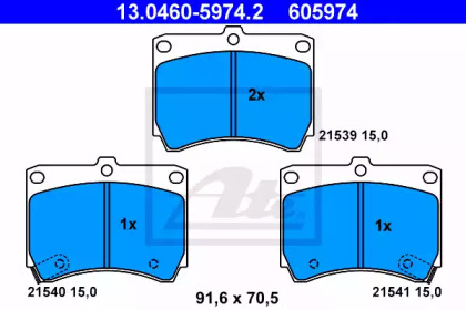 Дисковой тормозной механизм ATE для MAZDA 323 S IV (BG) 1.8 16V Turbo 4WD