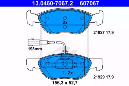 Тормозные колодки ATE для ALFA ROMEO 146 (930_) 1.9 JTD (930.B4B)