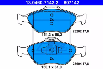 Запчасти для ТО ATE для MAZDA 121 III (JASM, JBSM) 1.8 D