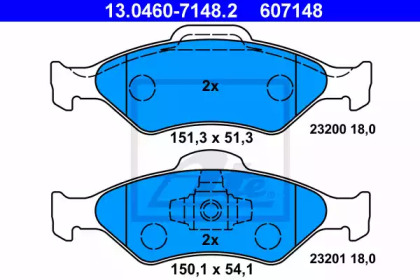 Запчасти для ТО ATE для MAZDA 121 III (JASM, JBSM) 1.8 D