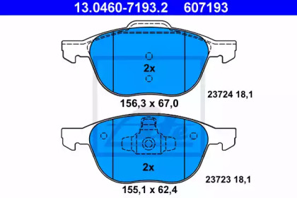 Запчасти для ТО ATE для VOLVO C30 1.6 D2