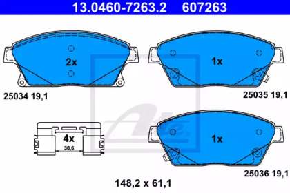 Дисковой тормозной механизм ATE для CHEVROLET CRUZE Station Wagon (J308) 1.4