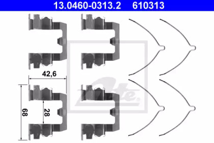 Дисковой тормозной механизм ATE для MAZDA 626 III Hatchback (GD) 2.0 16V