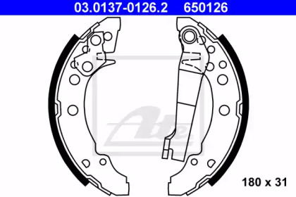 Барабанный тормозной механизм ATE для VW SCIROCCO (53) 1.6