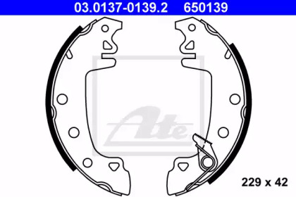 Барабанный тормозной механизм ATE для PEUGEOT 204 Break 1.3 D