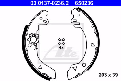 Барабанный тормозной механизм ATE для FORD FIESTA III (GFJ) 1.6