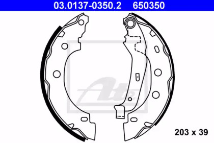 Барабанный тормозной механизм ATE для NISSAN KUBISTAR (X76) 1.5 dCi