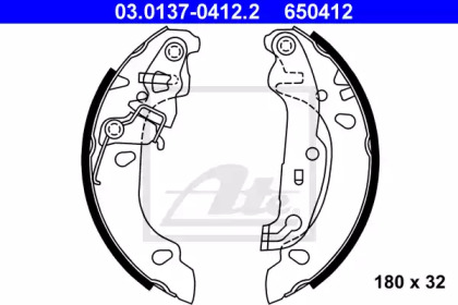 Барабанный тормозной механизм ATE для MAZDA 121 III (JASM, JBSM) 1.8 D