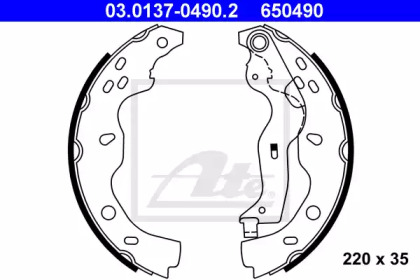 Тормозная колодка / накладка ATE для SUZUKI SX4 (EY, GY) 1.6 VVT 4x4 (RW 416)