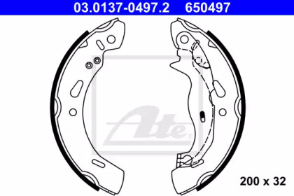 Тормозная колодка / накладка ATE для FORD FIESTA VI 1.5 TDCi