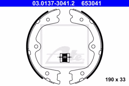 Барабанный тормозной механизм ATE для NISSAN MURANO III (Z52_) 3.5 V6