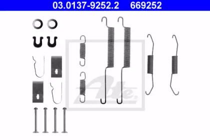 Барабанный тормозной механизм ATE для HONDA HR-V (GH) 1.6 16V 4WD (GH2, GH4)
