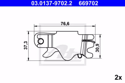 Тормоза ATE для VW MULTIVAN V (7HM, 7HN, 7HF, 7EF, 7EM, 7EN) 1.9 TDI