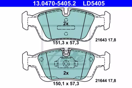 Тормозные колодки ATE для BMW 3 Compact (E36) 318 ti