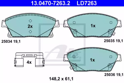 Дисковой тормозной механизм ATE для CHEVROLET CRUZE Station Wagon (J308) 1.4