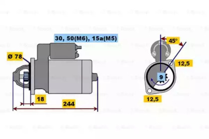 Система стартера BOSCH для SAAB 900 II Кабриолет 2.5 -24 V6