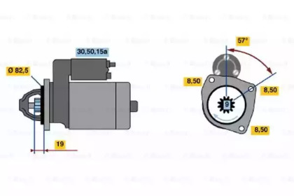 Стартер BOSCH для VW GOLF II (19E, 1G1) 1.8 i Cat Syncro
