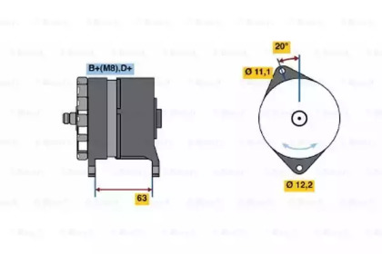 Генератор BOSCH для ALFA ROMEO 164 (164_) 2.0 Turbo