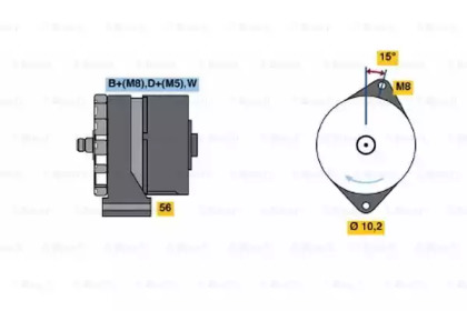 Генератор BOSCH для VW GOLF II (19E, 1G1) 1.8 i Cat Syncro