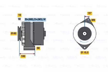 Генератор BOSCH для VW GOLF II (19E, 1G1) 1.8 i Cat Syncro