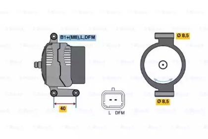 Генератор BOSCH для RENAULT KANGOO (KC0/1_) 1.4 (KC0C, KC0H, KC0B, KC0M)